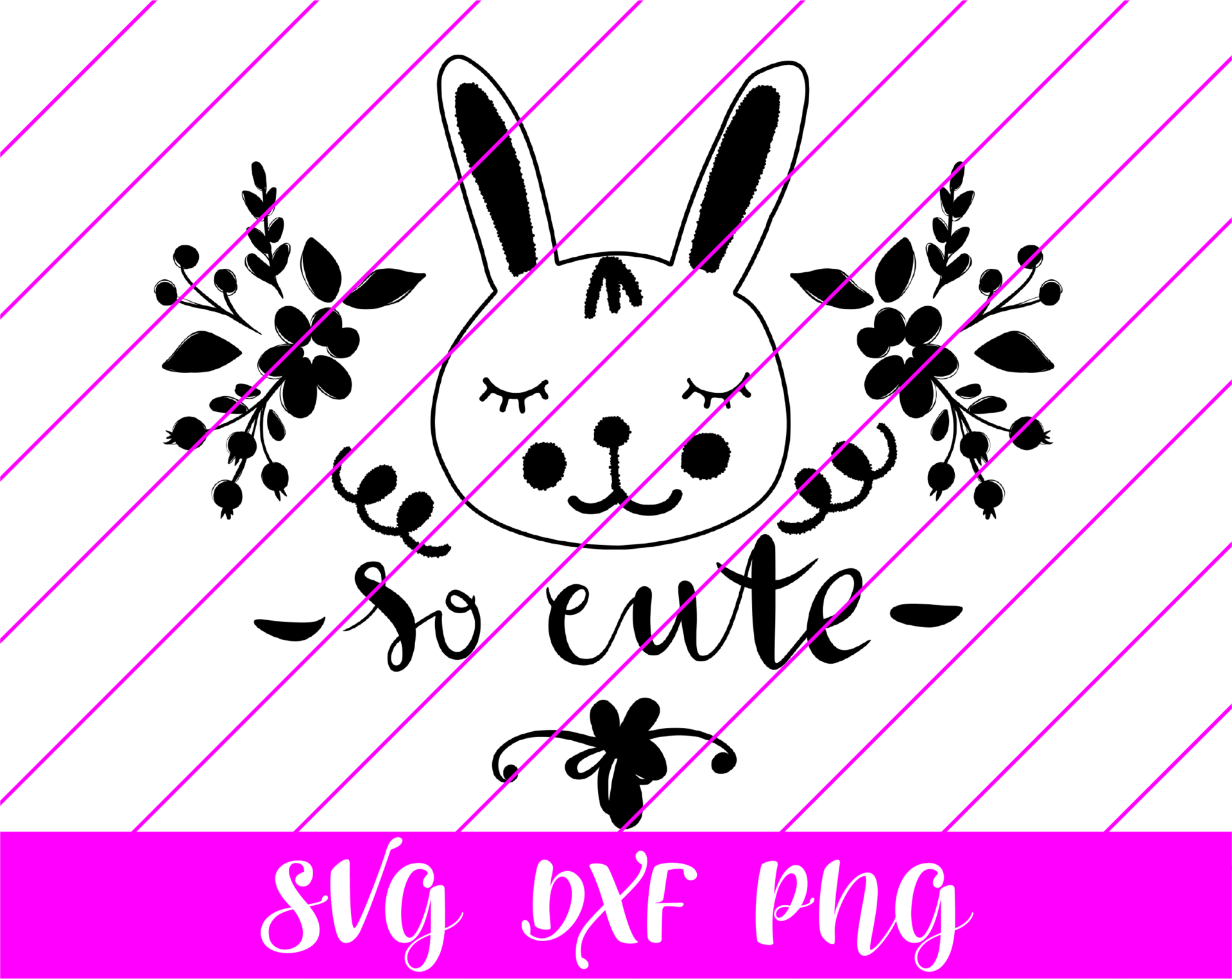 bunny face SVG