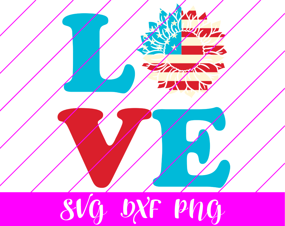 Love Sunflower SVG