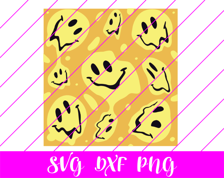 Distorted Smiley Faces SVG