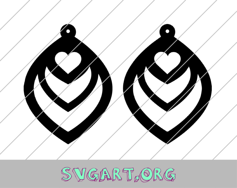 Heart Earrings SVG