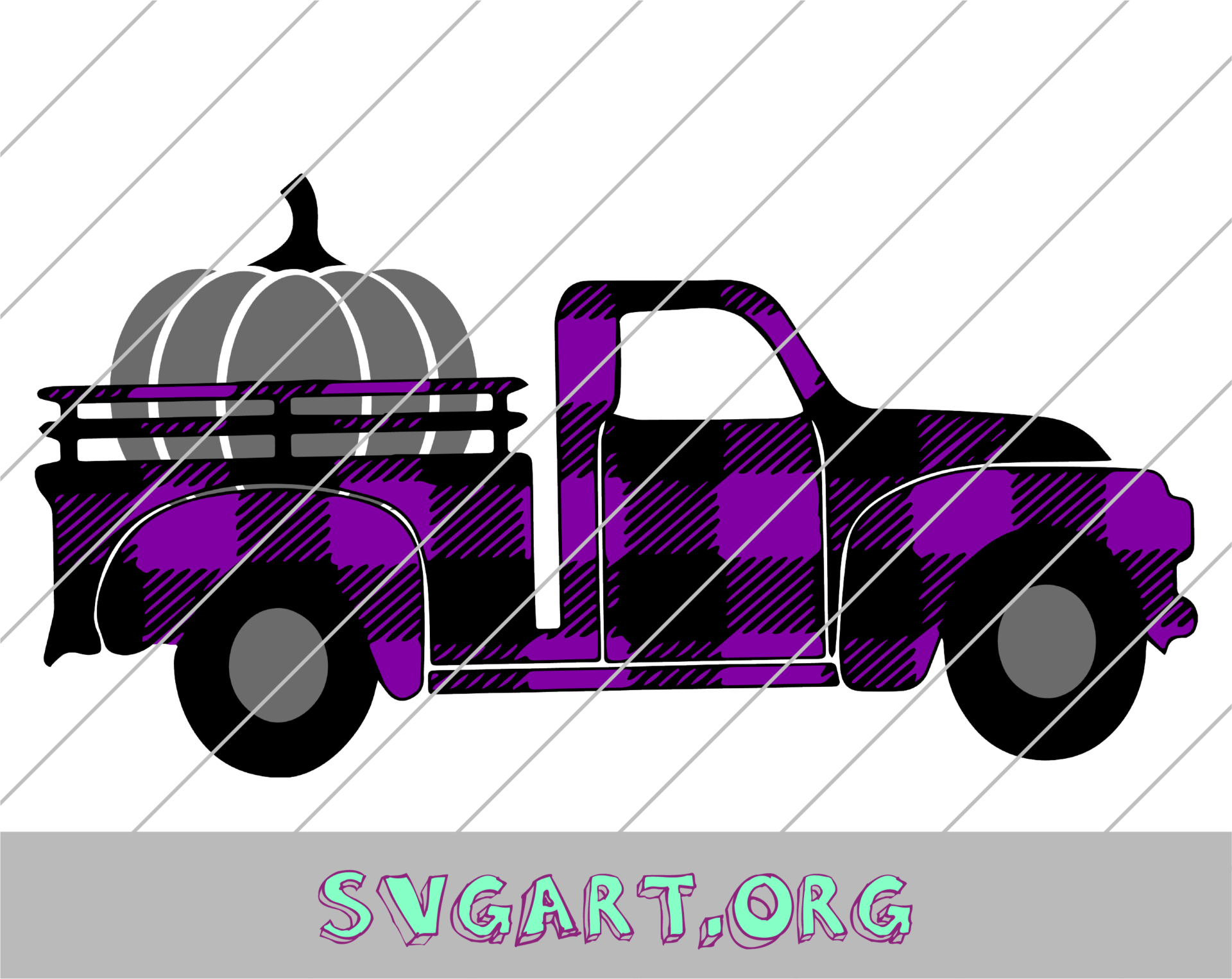 Plaid Truck SVG