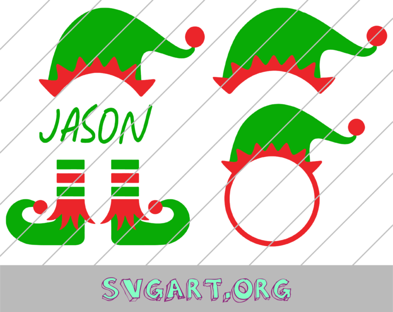Christmas Elf Monogram SVG