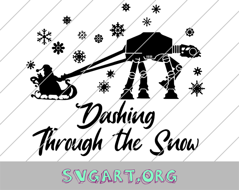 Star Wars Walker Dashing Through the Snow SVG