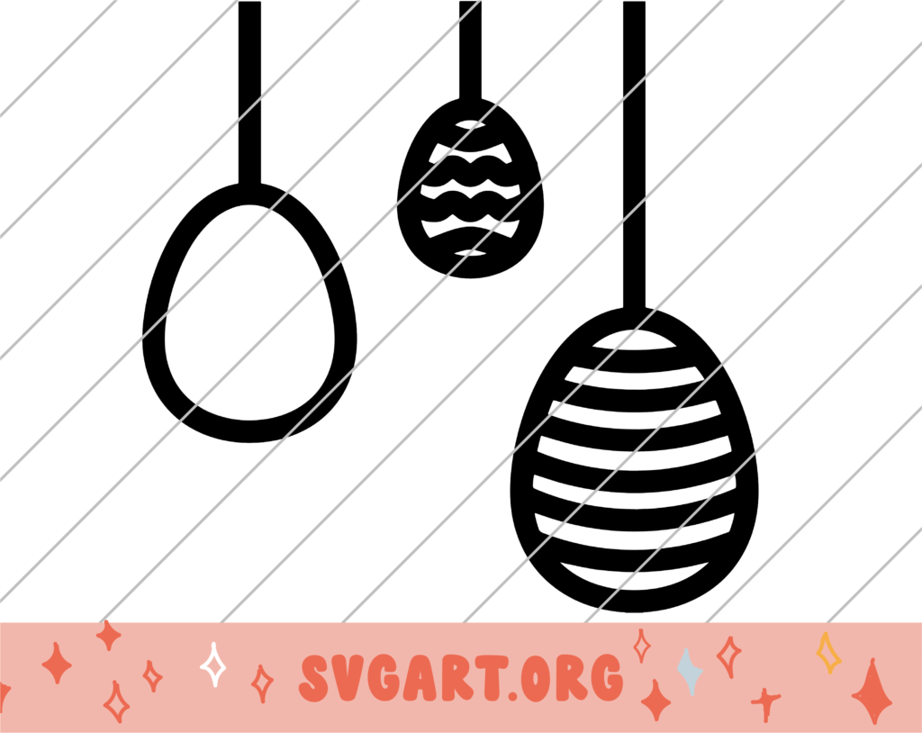 Easter Eggs Hanging SVG