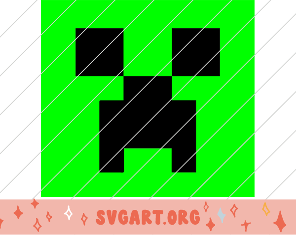 Minecraft Creeper Face SVG
