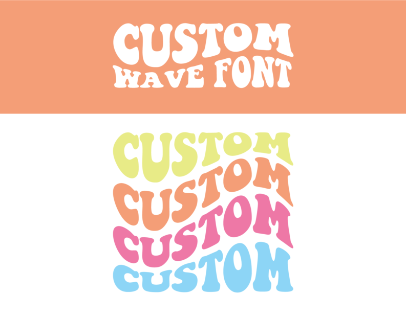Custom Wave Font SVG Cut File - svg art