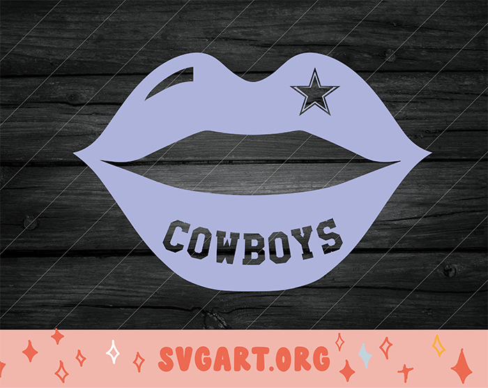 cowboys lips svg