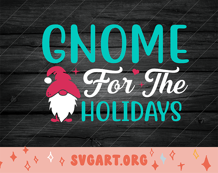 gnome for the holidays svg
