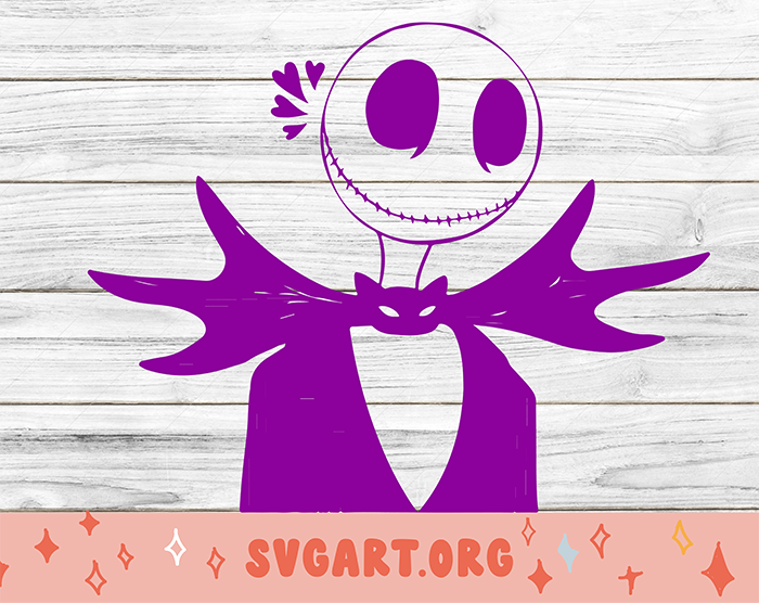 jack skellington hearts svg