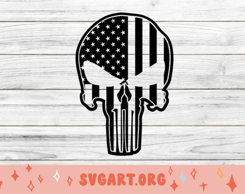 Punisher Flag SVG