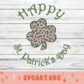 Happy St. Patrick's Day Clover SVG