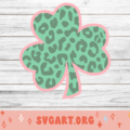 Leopard Print Clover SVG