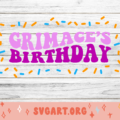Grimace's Birthday SVG