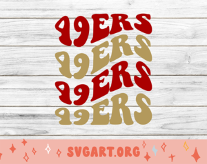 49ers Wave Font SVG - Free 49ers Wave Font SVG Download - svg art