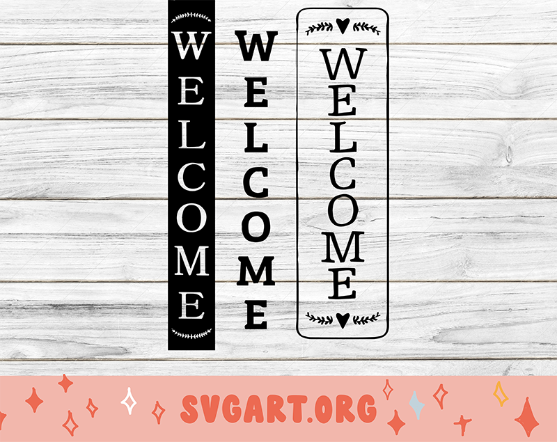 Vertical Welcome Board SVG