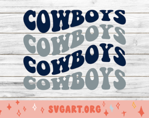 Cowboys Wave Font SVG