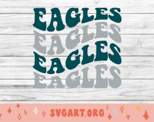 Eagles Wave Font SVG