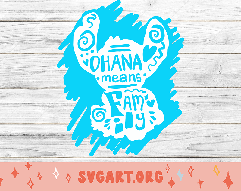 Stitch Ohana Means Family SVG