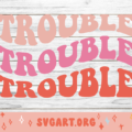 Trouble Wavy Font SVG