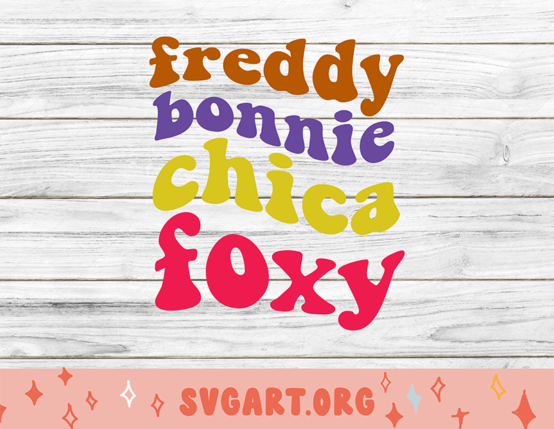 Freddy Bonnie Chica Foxy SVG