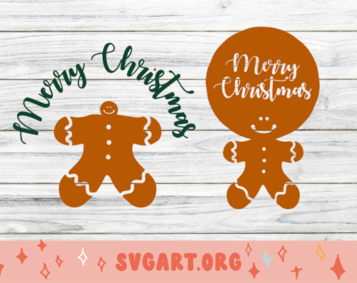 Funny Gingerbread Man Christmas SVG