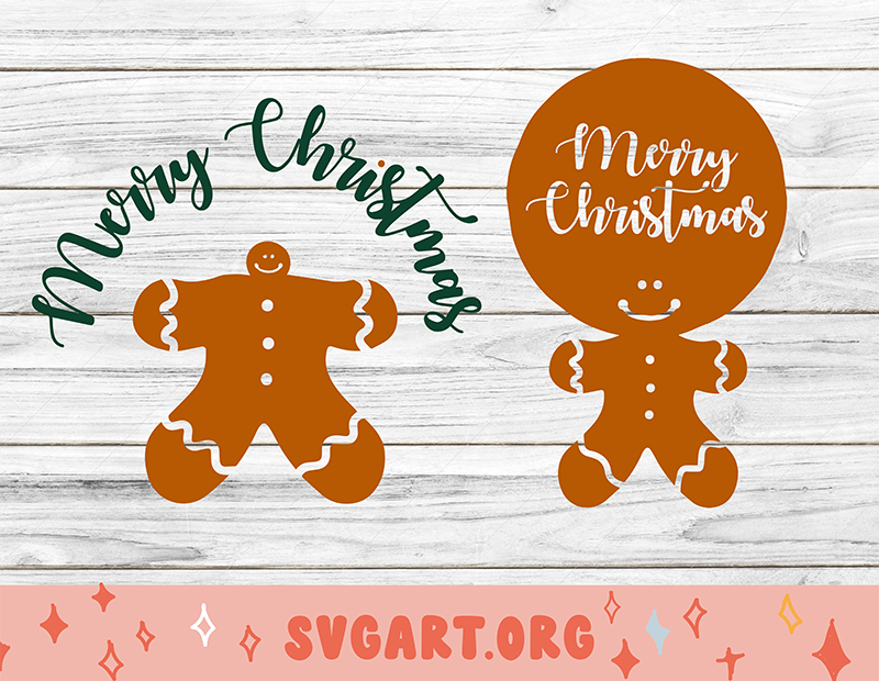 Funny Gingerbread Man Christmas SVG