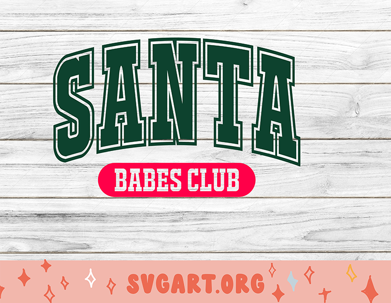 Santa Babes Club University Font SVG